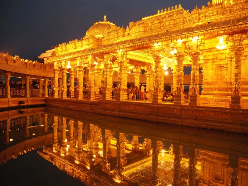 Tirupati Travel Tour, Travel Tours, Travel Tourism, Travel Package, Travel Packages, Travel Holiday, Travel Holidays, Travel Vacation Tirupati Vellore Golden Temple - Night Inside view